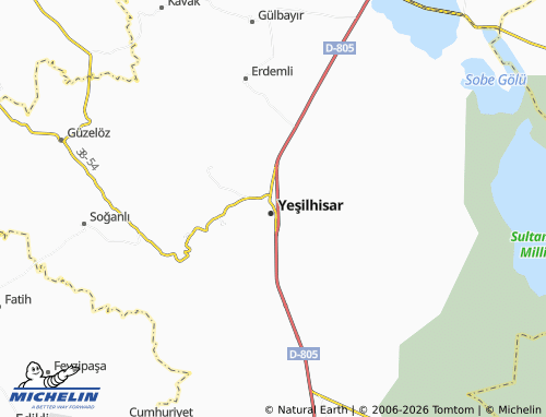 MICHELIN Köşk map - ViaMichelin