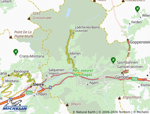 Mapa MICHELIN Albinen - ViaMichelin