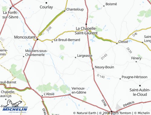 MICHELIN Largeasse map - ViaMichelin