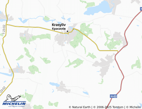 MICHELIN Slobidka-Krasylivska map - ViaMichelin