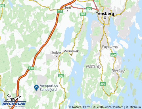 MICHELIN Melsomvik map - ViaMichelin