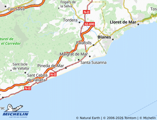 MICHELIN Santa Susanna Map ViaMichelin MICHELIN Santa Susanna Map ViaMichelin