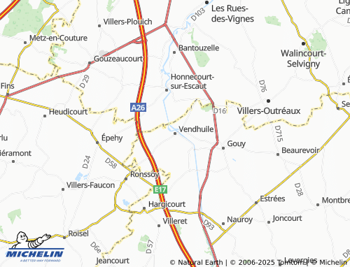 MICHELIN-Landkarte Vendhuile - ViaMichelin