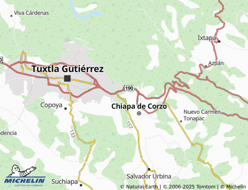 MICHELIN Jardines del Grijalva map - ViaMichelin