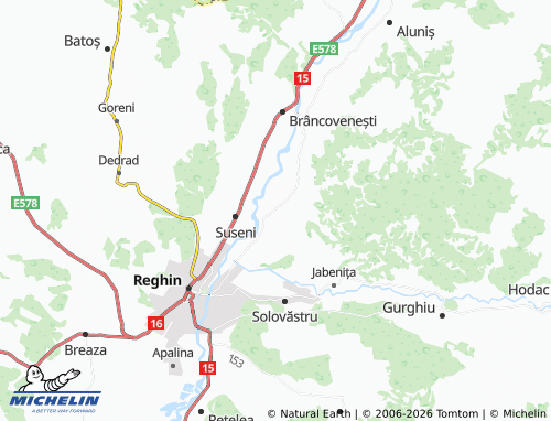 MICHELIN Ideciu de Jos map - ViaMichelin