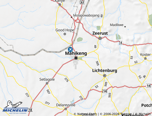 Mappa MICHELIN Ngaka Modiri Molema - ViaMichelin