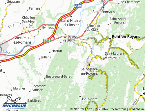 Carte MICHELIN Rochechinard - ViaMichelin