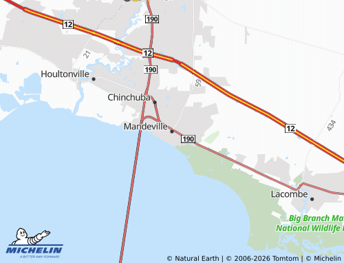 Mapa MICHELIN Mandeville - ViaMichelin