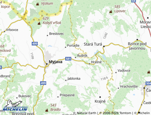 Carte MICHELIN Rudník - ViaMichelin