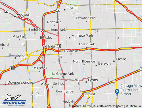 Mapa MICHELIN Broadview - ViaMichelin