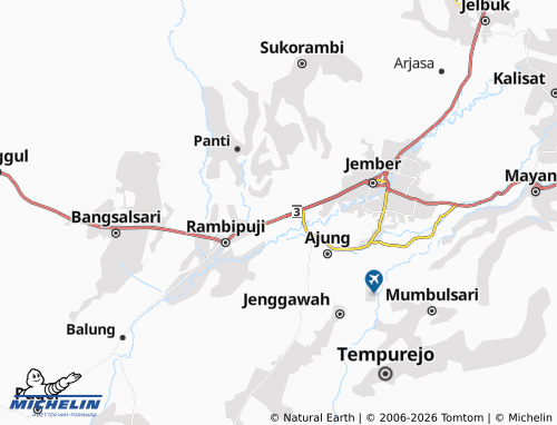 MICHELIN-Landkarte Jubung - ViaMichelin