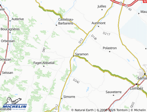 MICHELIN Saramon map - ViaMichelin