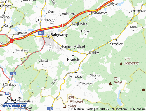 Mappa MICHELIN Hrádek - ViaMichelin