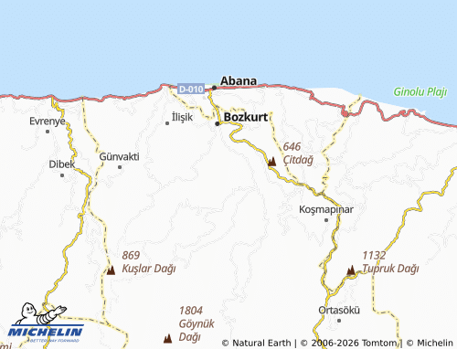 MICHELIN Yüksek map - ViaMichelin