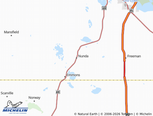 Carte MICHELIN Nunda - ViaMichelin
