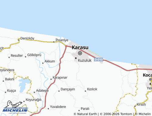 MICHELIN Kuzuluk map - ViaMichelin