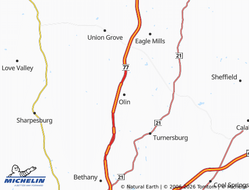 Mapa MICHELIN Olin - ViaMichelin