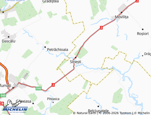 Mappa MICHELIN Sinești - ViaMichelin