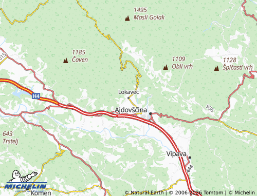 Mappa MICHELIN Lokavec - ViaMichelin