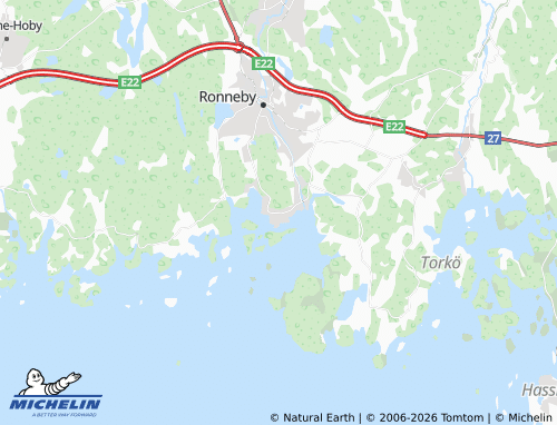 MICHELIN Ronnebyhamn map - ViaMichelin