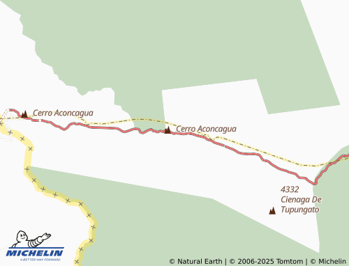 MICHELIN Puente del Inca map - ViaMichelin