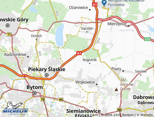 MICHELIN Dobieszowice map - ViaMichelin