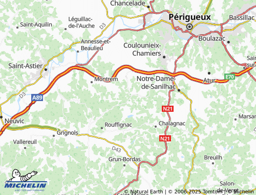 MICHELIN Font-de-Maux map - ViaMichelin