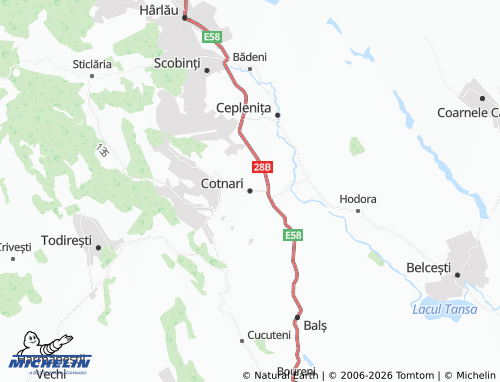 Mapa MICHELIN Cotnari - ViaMichelin