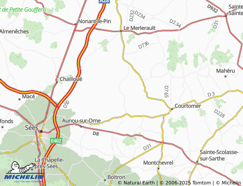 Carte MICHELIN Saint-Léonard-des-Parcs - ViaMichelin