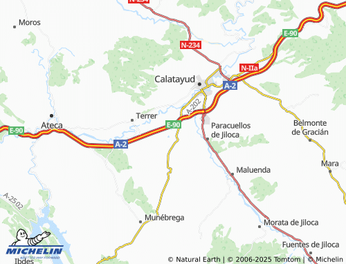 MICHELIN Urbanización Golf Calatayud map - ViaMichelin