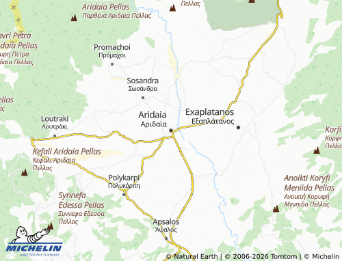 Carte MICHELIN Aridaia - ViaMichelin
