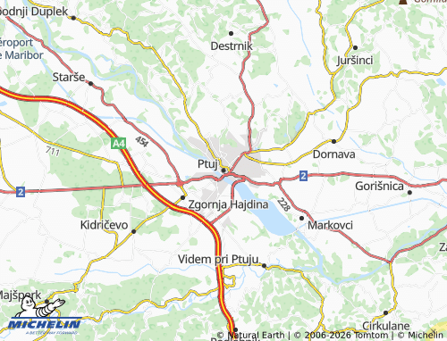 MICHELIN-Landkarte Ptuj - ViaMichelin