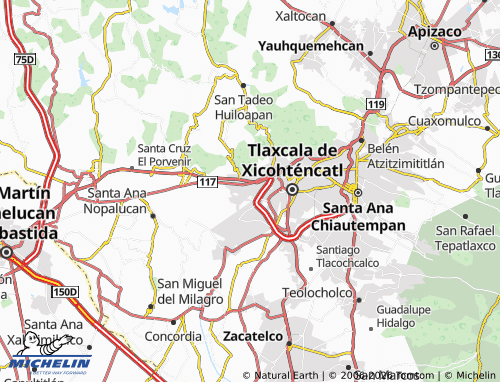 MICHELIN Panotla map - ViaMichelin