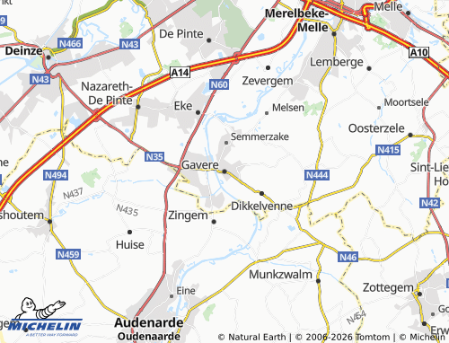 Mappa MICHELIN Gavere - ViaMichelin