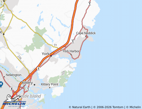 Mappa MICHELIN York Harbor - ViaMichelin