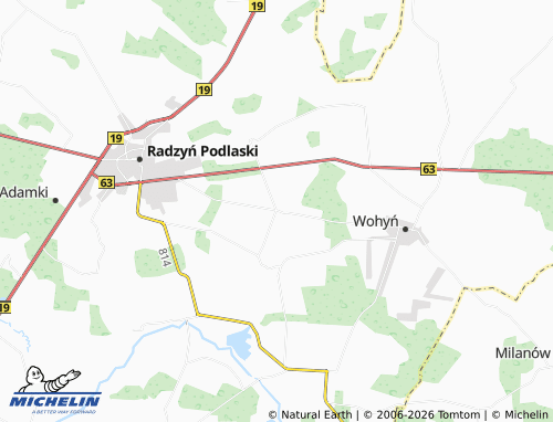 MICHELIN Zbulitów Duży map - ViaMichelin