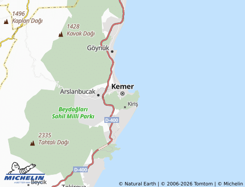 MICHELIN Kemer map - ViaMichelin