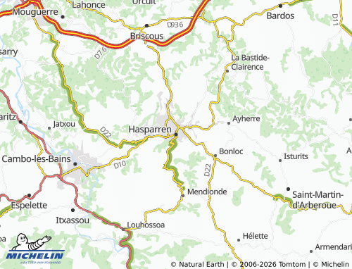 MICHELIN Hasparren map - ViaMichelin