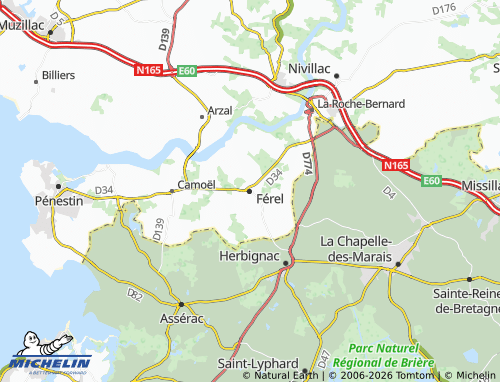 Mappa MICHELIN Férel - ViaMichelin
