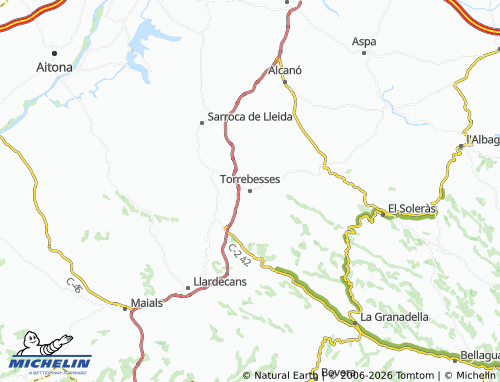 Mapa MICHELIN Torrebesses - ViaMichelin