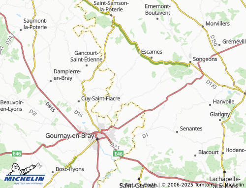 Carte MICHELIN Hécourt - ViaMichelin