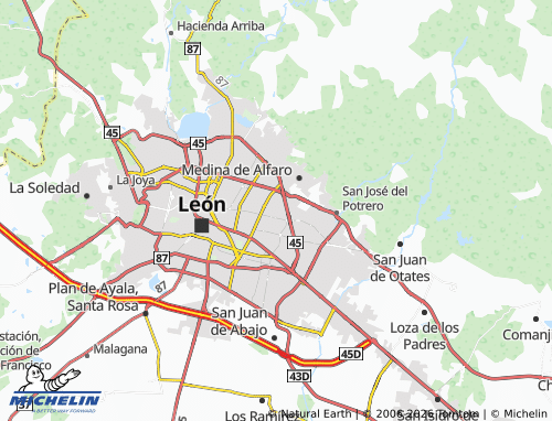 Mapa MICHELIN Portones de León - ViaMichelin