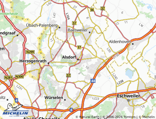 Mappa MICHELIN Alsdorf - ViaMichelin