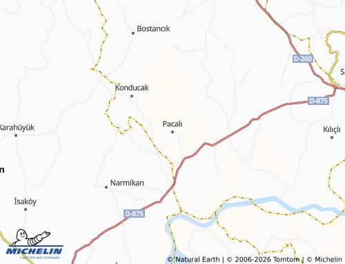 MICHELIN Pacalı map - ViaMichelin