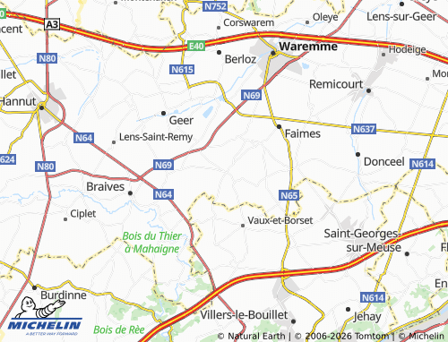Kaart MICHELIN Les Waleffes - ViaMichelin
