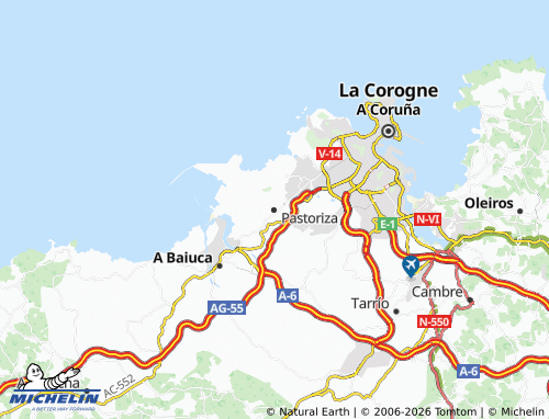 Mapa MICHELIN Pastoriza (Santa María) - ViaMichelin