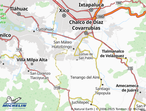 MICHELIN Santa Catarina Ayotzingo map - ViaMichelin