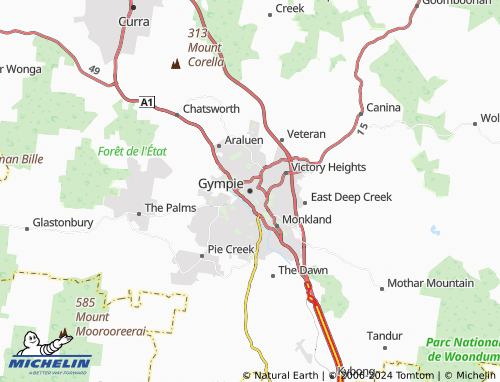 MICHELIN Gympie map - ViaMichelin