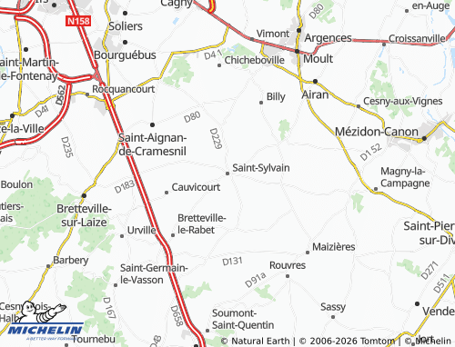 MICHELIN Saint-Sylvain map - ViaMichelin
