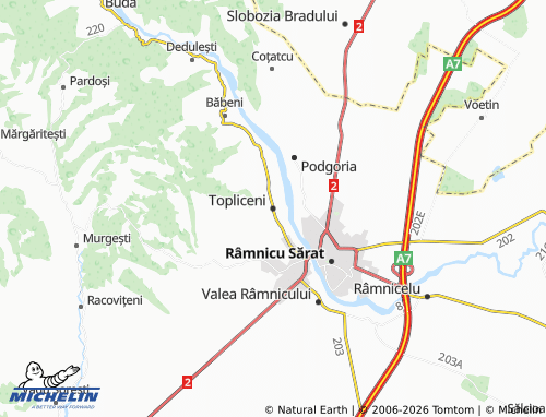Mapa MICHELIN Topliceni - ViaMichelin